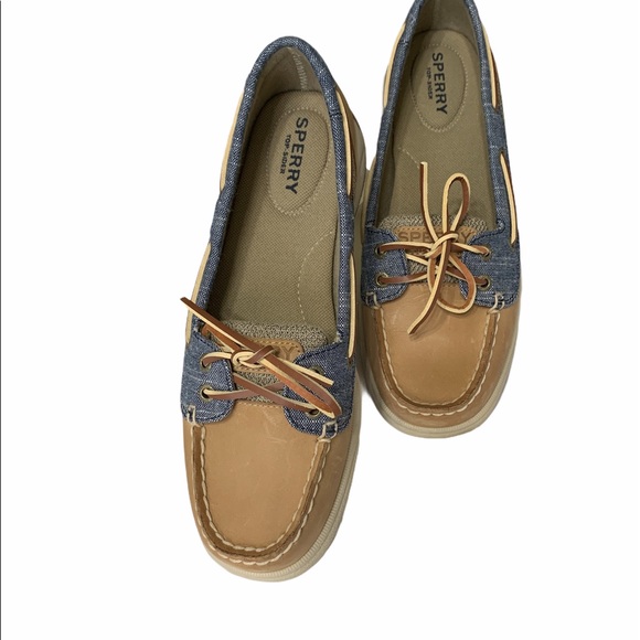 *SOLD* Sperry Top Sider Women’s Tan and Denim - Picture 5 of 6